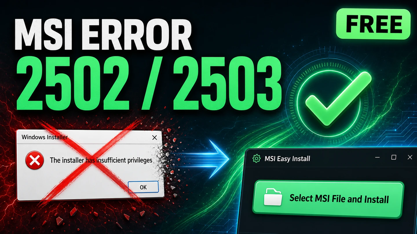 Watch the 30-second MSI Easy Install demo on YouTube